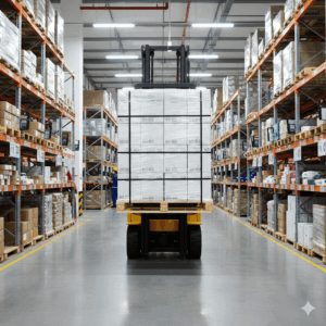 Operativa de envío de palets en España en un nodo logístico de carga fraccionada.